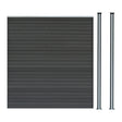 Composite Fence Panel & LED Posts 6ft x 6ft - Grey