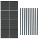 Composite Fence Panels & LED Posts 6ft x 46ft - Grey