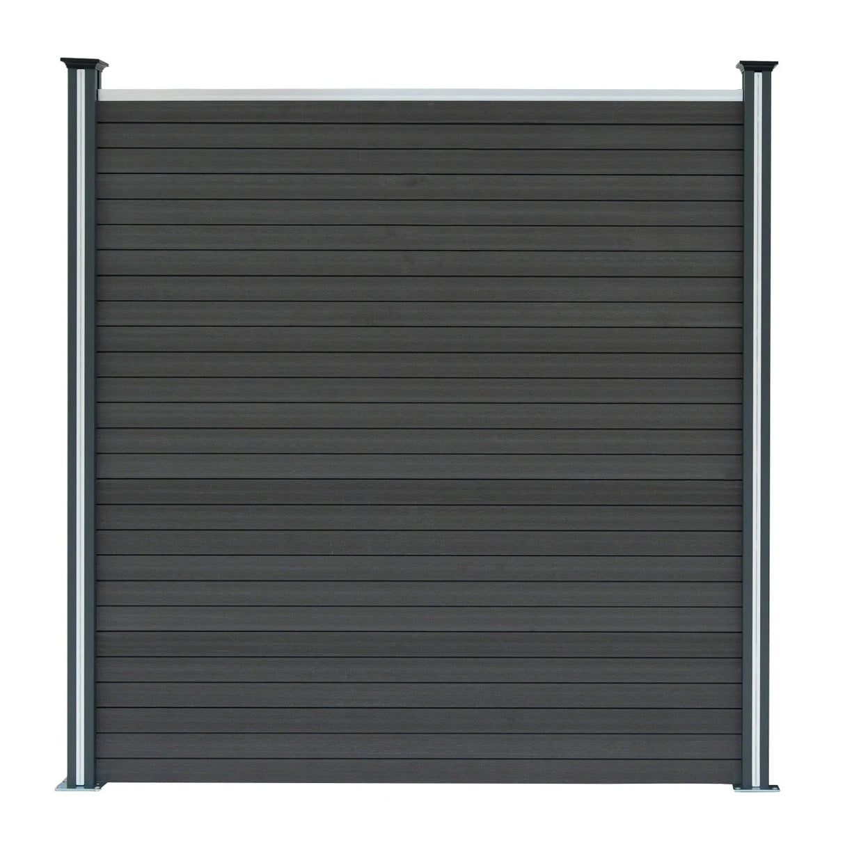 Composite Fence Panels & LED Posts 6ft x 51ft - Grey
