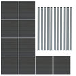 Composite Fence Panels & LED Posts 6ft x 57ft - Grey