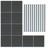 Composite Fence Panels & LED Posts 6ft x 57ft - Grey