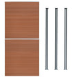 Composite Fence Panels & LED Posts 6ft x 11.5ft - Brown