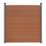 Composite Fence Panels & LED Posts 6ft x 23ft - Brown