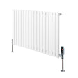 Oval Single Column Radiator & Valves  600mm x 1020mm  White