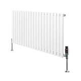 Oval Single Column Radiator & Valves  600mm x 1200mm  White