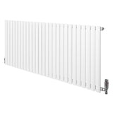 Oval Single Column Radiator & Valves  600mm x 1620mm  White