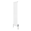 Oval Single Column Radiator & Valves  1600mm x 360mm  White