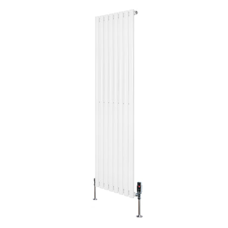 Oval Single Column Radiator & Valves  1600mm x 480mm  White