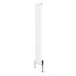 Oval Single Column Radiator & Valves  1800mm x 240mm  White