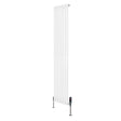 Oval Single Column Radiator & Valves  1800mm x 360mm  White