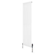 Oval Single Column Radiator & Valves  1800mm x 480mm  White