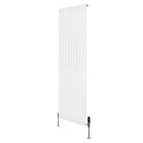 Oval Single Column Radiator & Valves  1800mm x 600mm  White