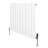 Flat Single Column Radiator & Valves  600mm x 700mm  White