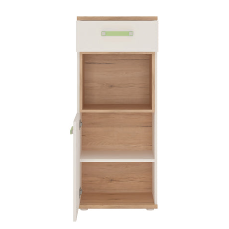 4KIDS 1 Door 1 Drawer Narrow Cabinet with Lemon Handles