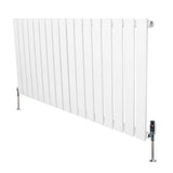 Flat Single Column Radiator & Valves  600mm x 1190mm  White