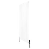 Flat Single Column Radiator  1600mm x 700mm & Valves  White