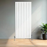 Flat Single Column Radiator  1600mm x 700mm & Valves  White