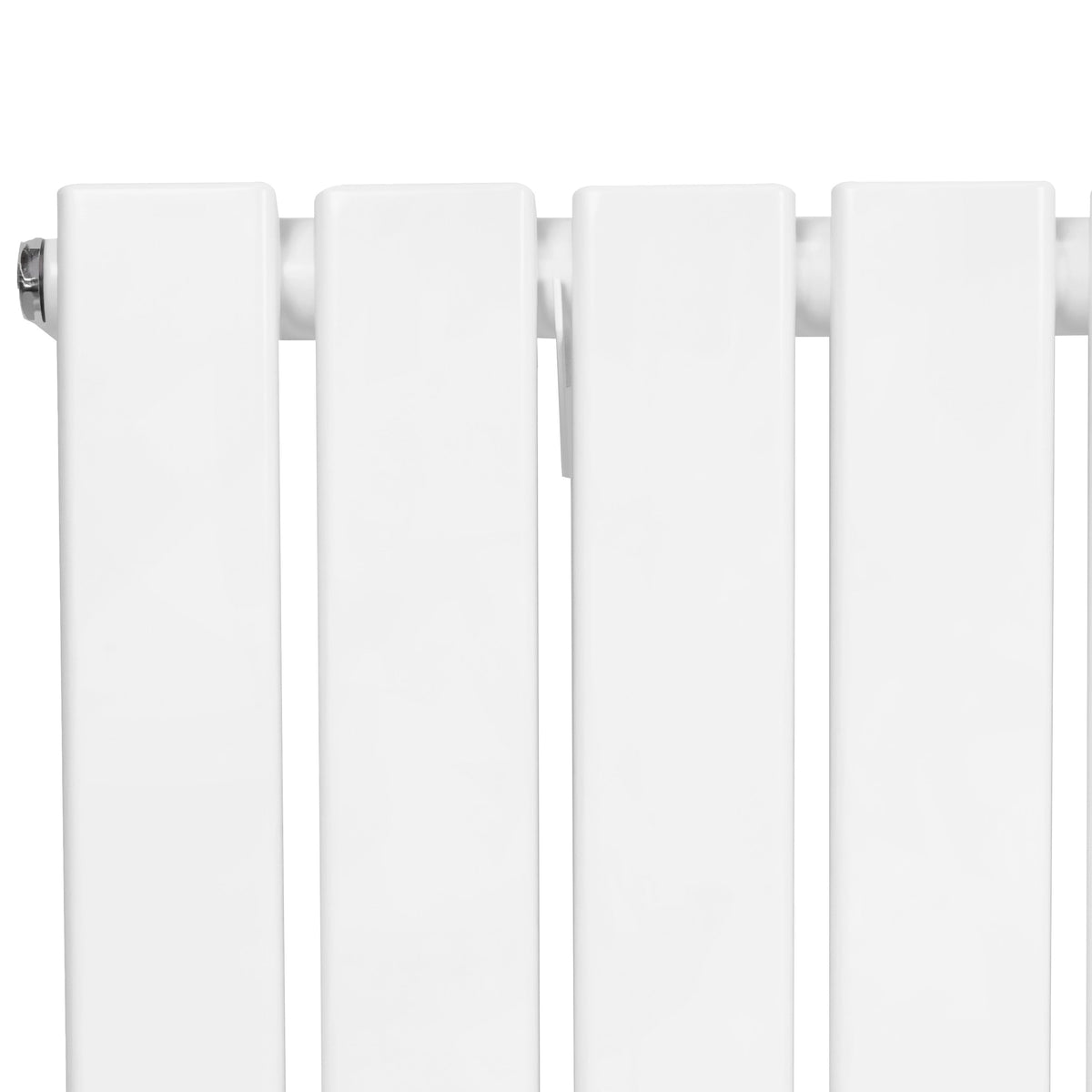 Flat Single Column Radiator & Valves  1800mm x 420mm  White