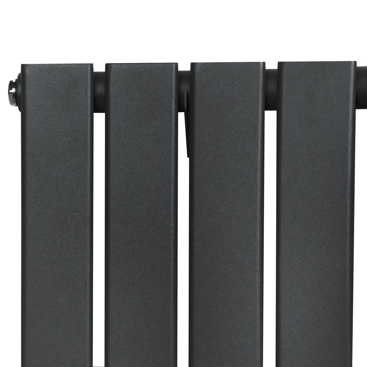 Flat Single Column Radiator & Valves  1800mm x 560mm  Anthracite Grey