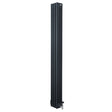 Traditional 4 Column Radiator & Valves - 1800 x 200mm - Anthracite Grey