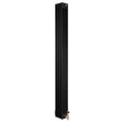 Traditional 4 Column Radiator & Valves - 1800 x 200mm -  Black