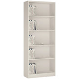 4 You Tall Wide Bookcase in Pearl White
