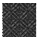 Vented Garage Floor Tiles x 120 With Edges - Black