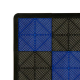 Vented Garage Floor Tiles With Edges  60 Black & 60 Blue
