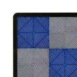 Vented Garage Floor Tiles With Edges  60 Grey & 60 Blue