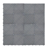 Vented Garage Floor Tiles x 225 With Edges - Grey