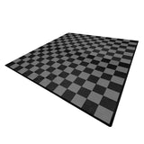 Vented Garage Floor Tiles With Edges  120 Black & 120 Grey