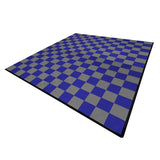 Vented Garage Floor Tiles With Edges  120 Grey & 120 Blue