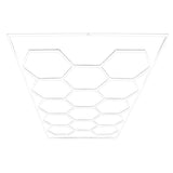 Hexagon LED Light & Vented Garage Floor Tiles With Edges - 60 Black & 60 Grey