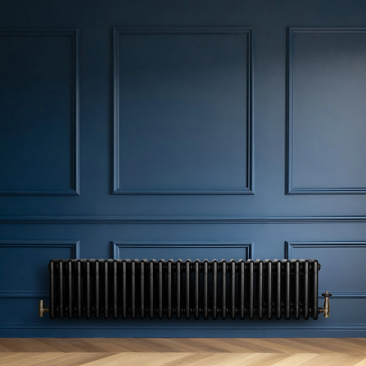 Traditional 4 Column Radiator - 300 x 1370mm - Black