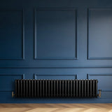Traditional 4 Column Radiator - 300 x 1370mm - Black