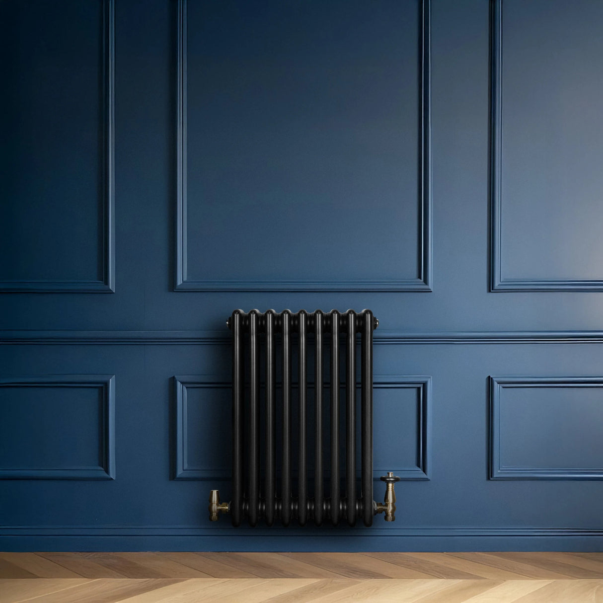 Traditional 4 Column Radiator - 600 x 425mm - Black