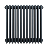 Traditional 4 Column Radiator - 600 x 605mm - Anthracite Grey