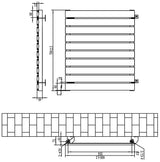 Flat Single Column Radiator - 600 x 700mm - Anthracite Grey