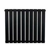 Flat Single Column Radiator - 600 x 700mm - Black