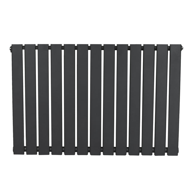 Flat Single Column Radiator - 600 x 910mm - Anthracite Grey