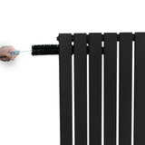 Flat Single Column Radiator - 600 x 910mm - Black