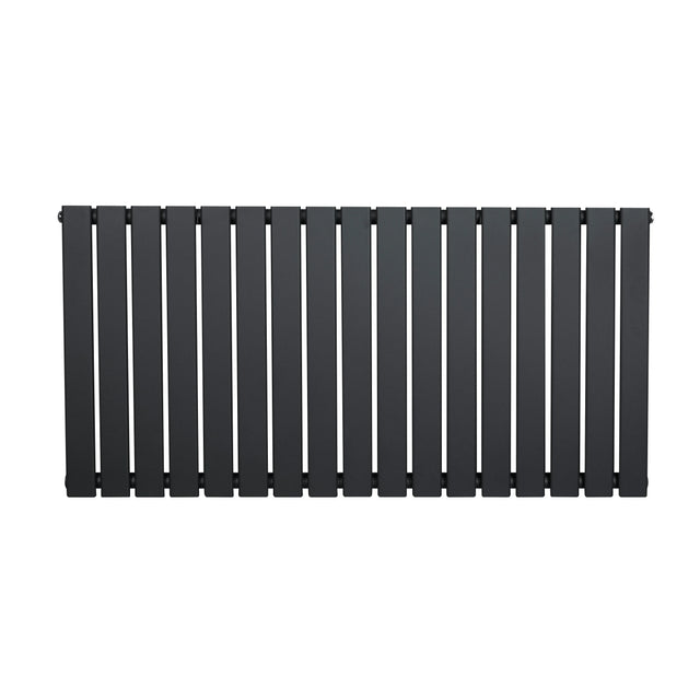 Flat Single Column Radiator - 600 x 1190mm - Anthracite Grey