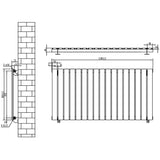 Flat Single Column Radiator - 600 x 1190mm - White