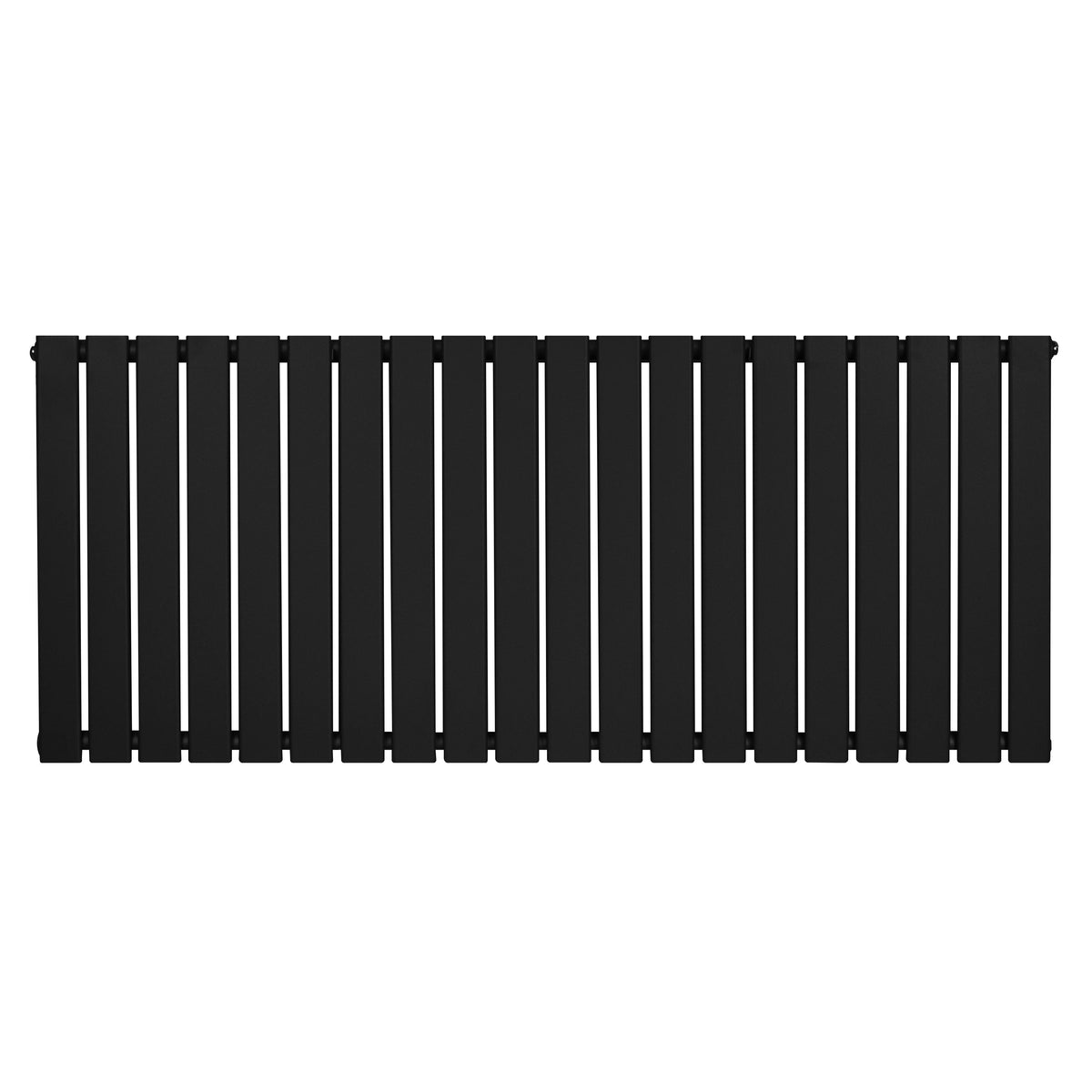 Flat Single Column Radiator - 600 x 1400mm - Black