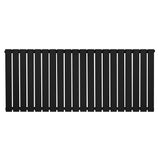 Flat Single Column Radiator - 600 x 1400mm - Black