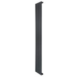 Flat Single Column Radiator - 1600 x 280mm - Anthracite Grey