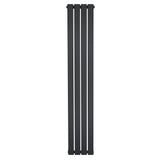 Flat Single Column Radiator - 1600 x 280mm - Anthracite Grey