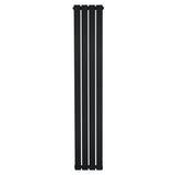 Flat Single Column Radiator - 1600 x 280mm - Black