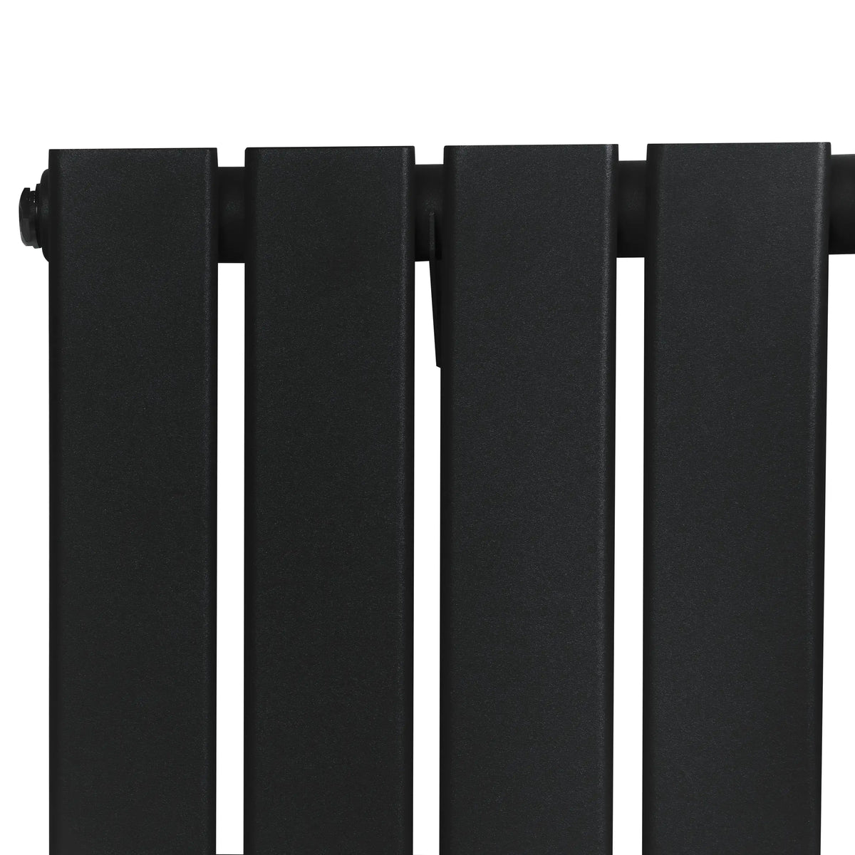 Flat Single Column Radiator - 1600 x 700mm - Black