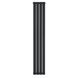 Flat Single Column Radiator - 1800 x 280mm - Black